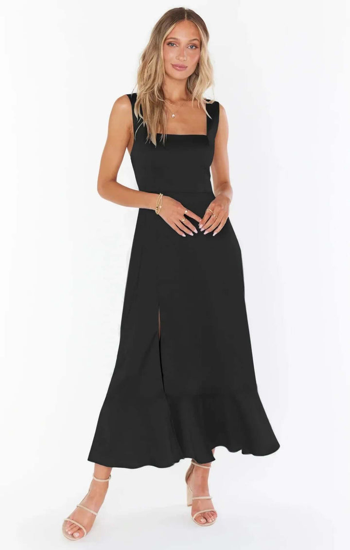 Elegant Printed Sleeveless Summer Dress