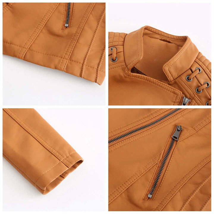 Women's PU Leather Motorcycle Jacket: Edgy Style & Comfort