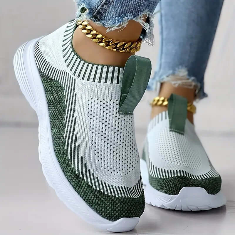 Women's Breathable Knit Slip-On Sneakers
