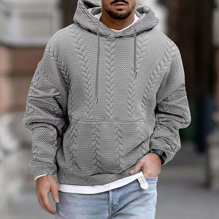 Men's Casual Long-Sleeve Knitted Hoodie