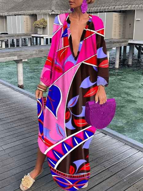 Women's Printed Summer Dress: Elegant & Breathable Sleeveless Dress