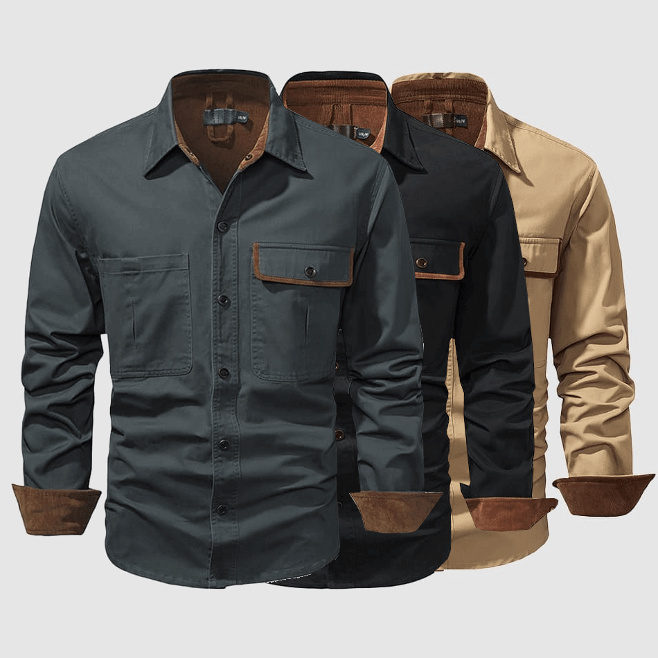 Men's Classic Cotton Long Sleeve Shirt