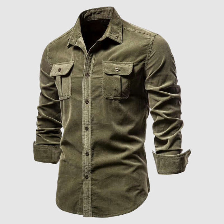 Men's Slim Fit Casual Shirt: Breathable Cotton Blend