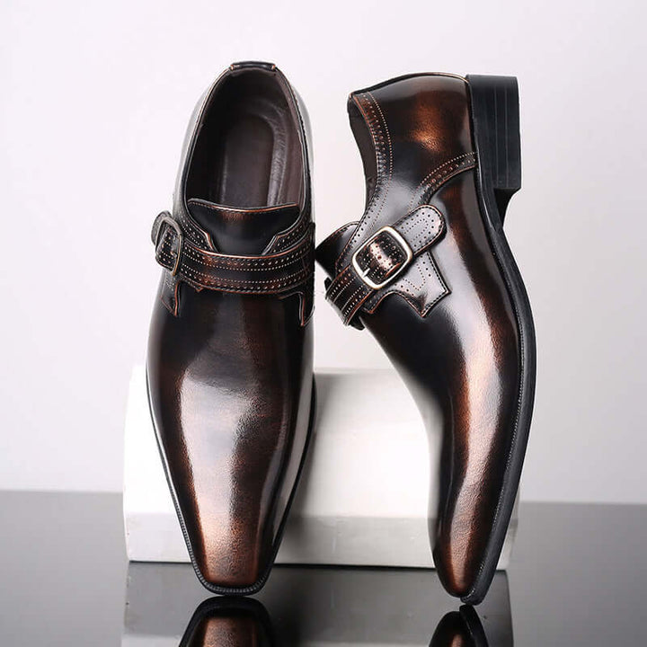 Men's Patent Leather Monk Shoes: Formal & Stylish Footwear