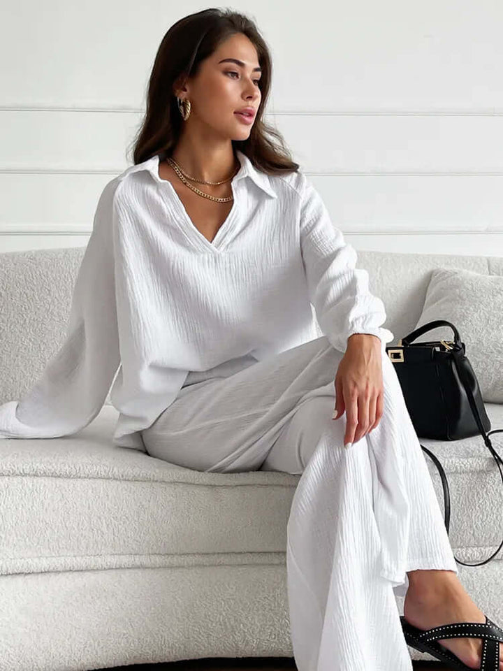 Women's Relaxed-Fit Cotton Loungewear Set