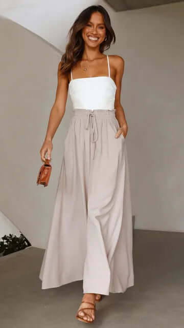 Women's Loose-Fit Drawstring Trousers: Summer Comfort