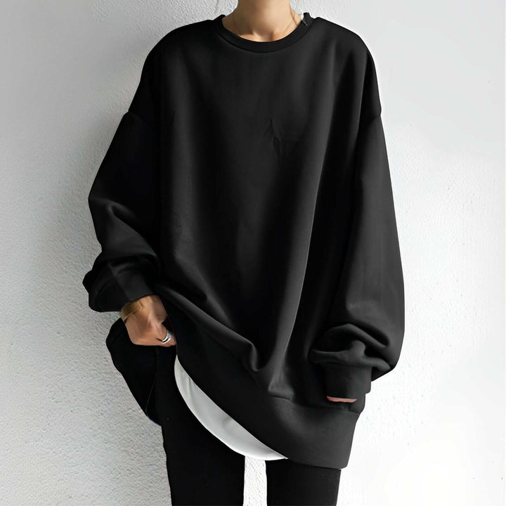 Women's Oversized Soft Cotton Pullover Sweatshirt