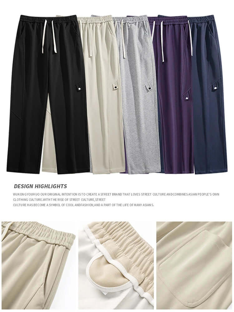 Men's Relaxed-Fit Cotton Trousers: Casual Everyday Pants