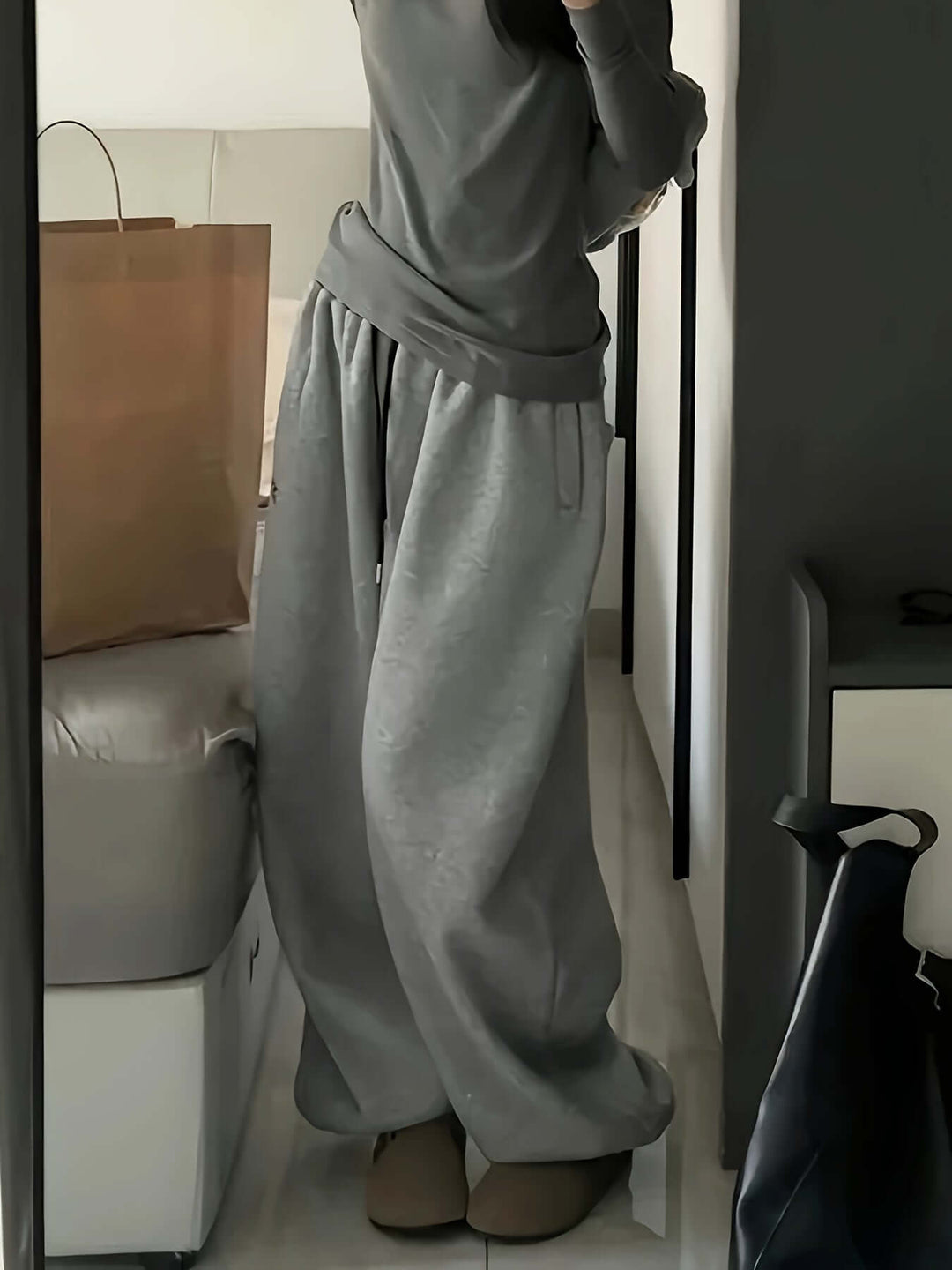 Women's Wide-Leg Elastic Waistband Loungewear