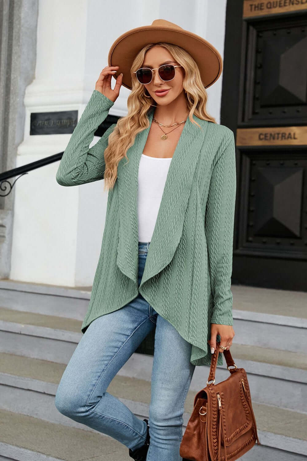 Women's Casual Open-Front Longline Cardigan