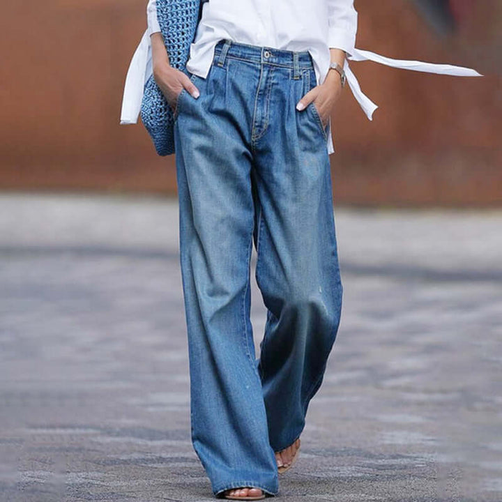 Women's Wide-Leg Comfortable Jeans