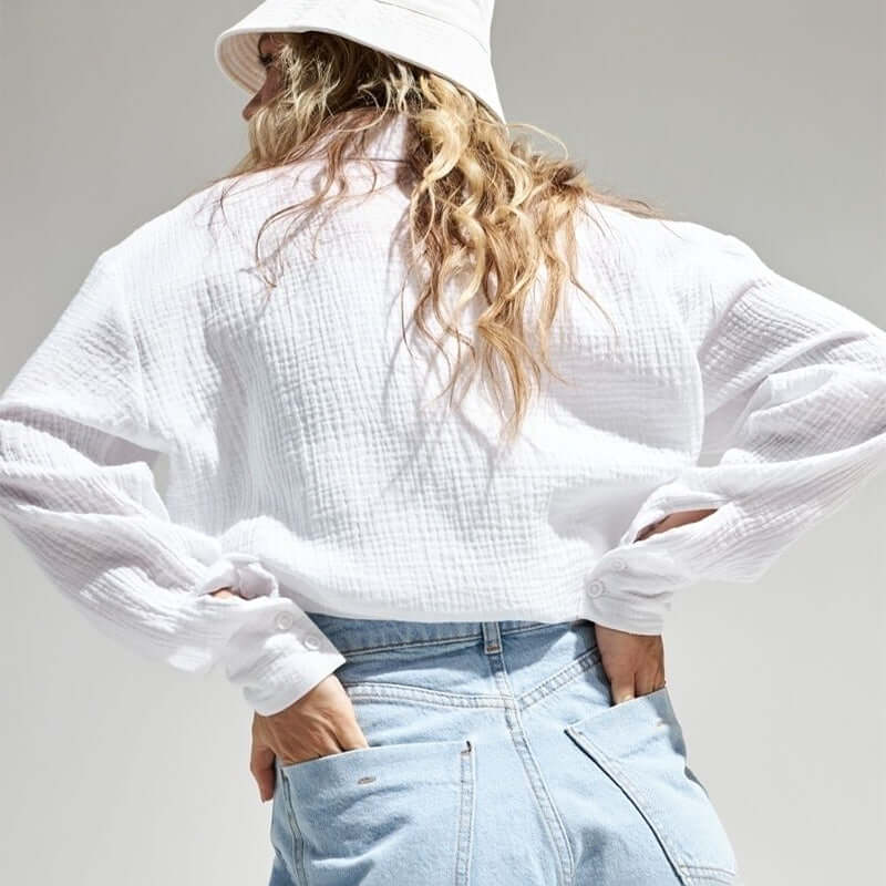 Women's Relaxed Long Sleeve Polo Shirt
