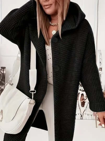 Women's Relaxed Hooded Long Sleeve Cardigan