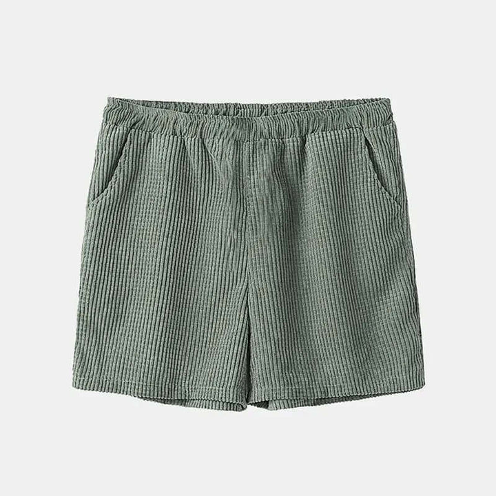 Men's Corduroy Shirt & Shorts Set: Casual Summer Outfit