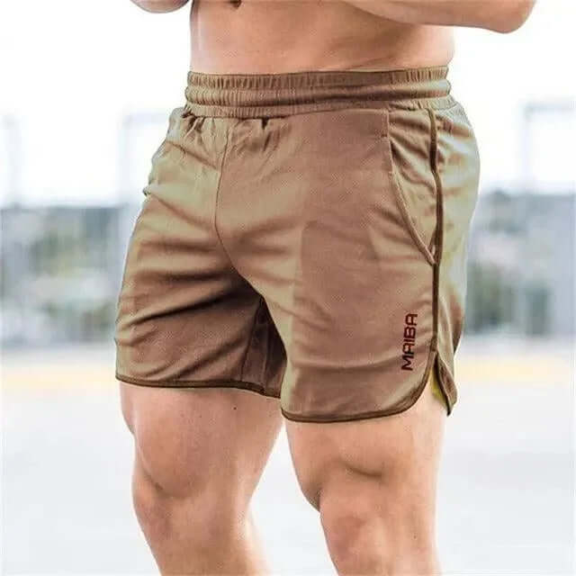 Men's Athletic Shorts: Breathable, Elastic Waist, Side Pockets