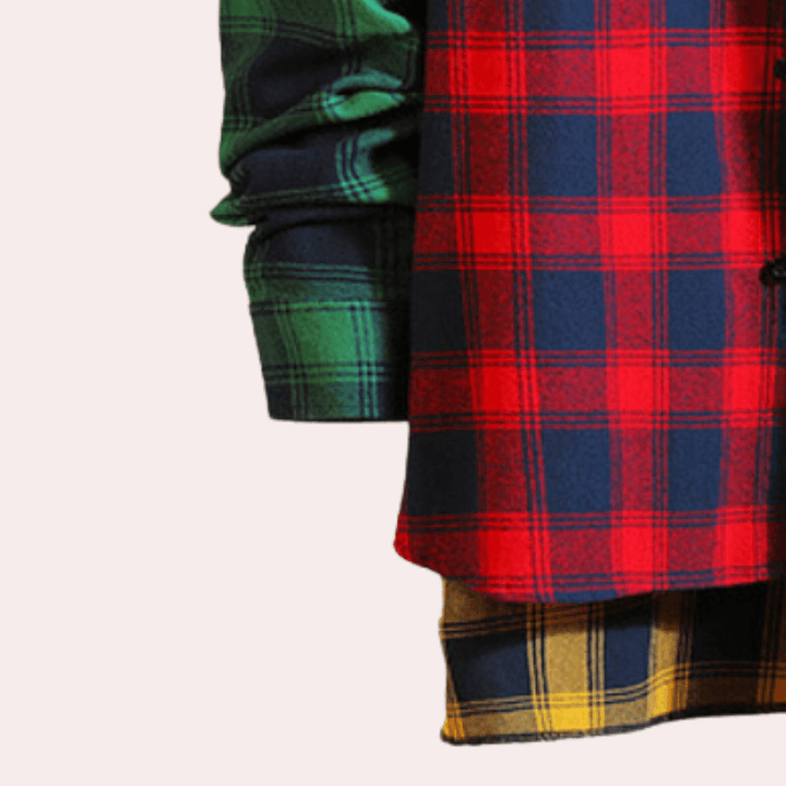 Men's Regular Fit Colorful Checkered Shirt