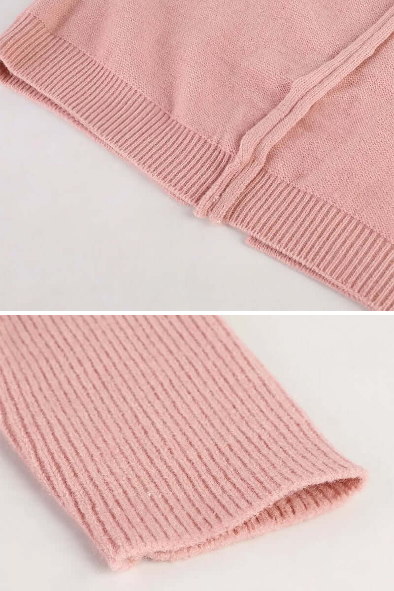 Women's Knit Hooded Casual Coat