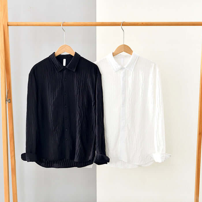 Men's Casual Long Sleeve Cotton Shirt, Regular Fit