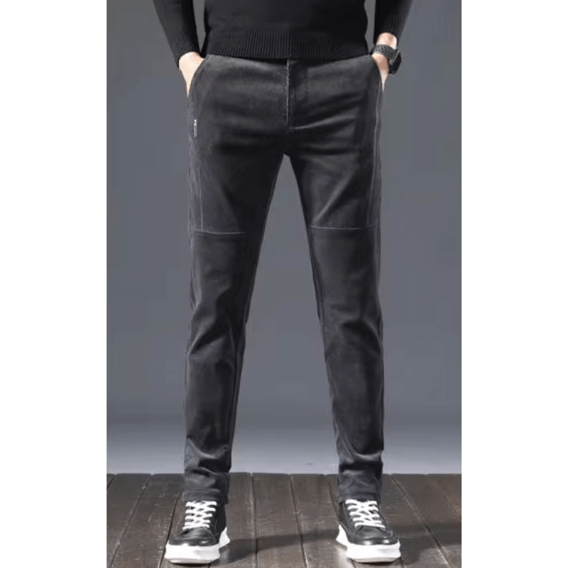 Men's Fleece-Lined Corduroy Pants: Warm & Stylish