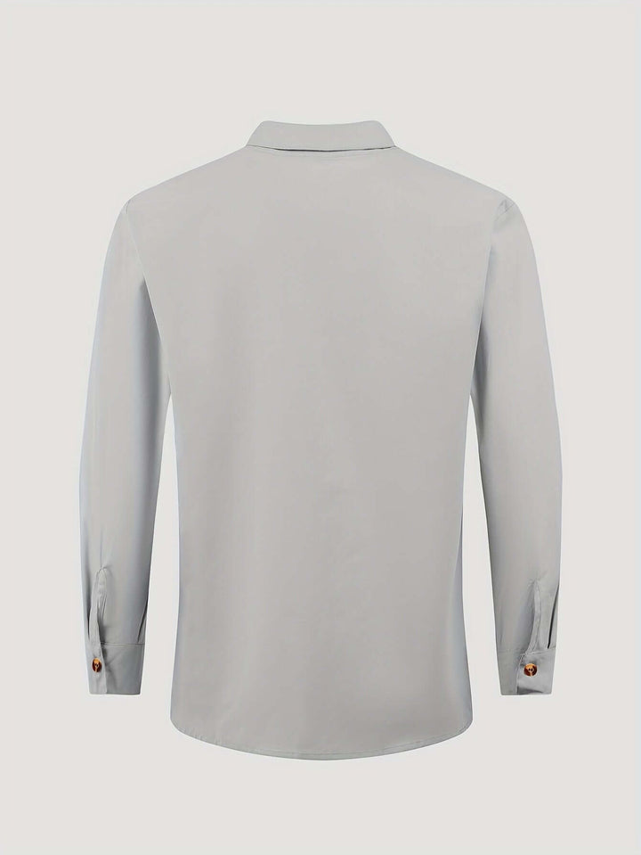 Men's Relaxed-Fit Beachwear Set: Linen Shirt & Drawstring Trousers
