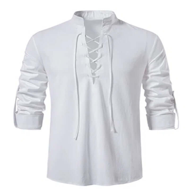 Men's Casual Drawstring Shirt: Versatile & Comfortable