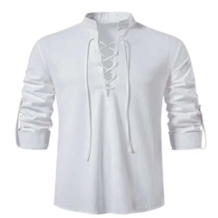 Men's Casual Drawstring Shirt: Versatile & Comfortable