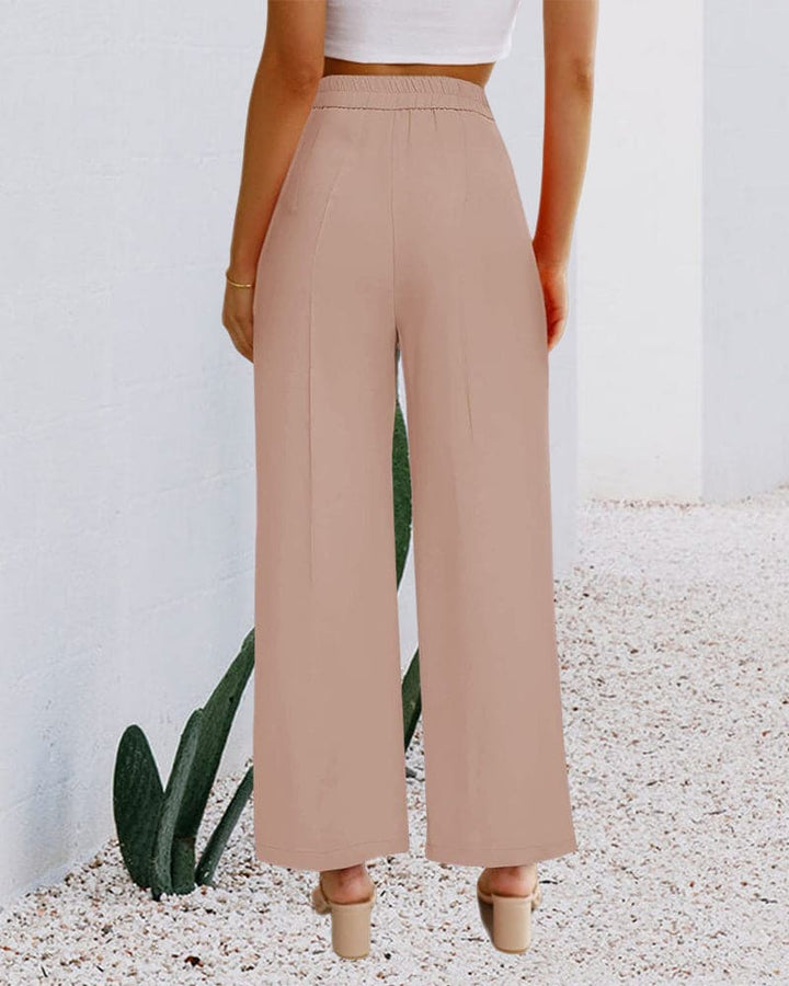 Women's High-Waisted Wide-Leg Trousers