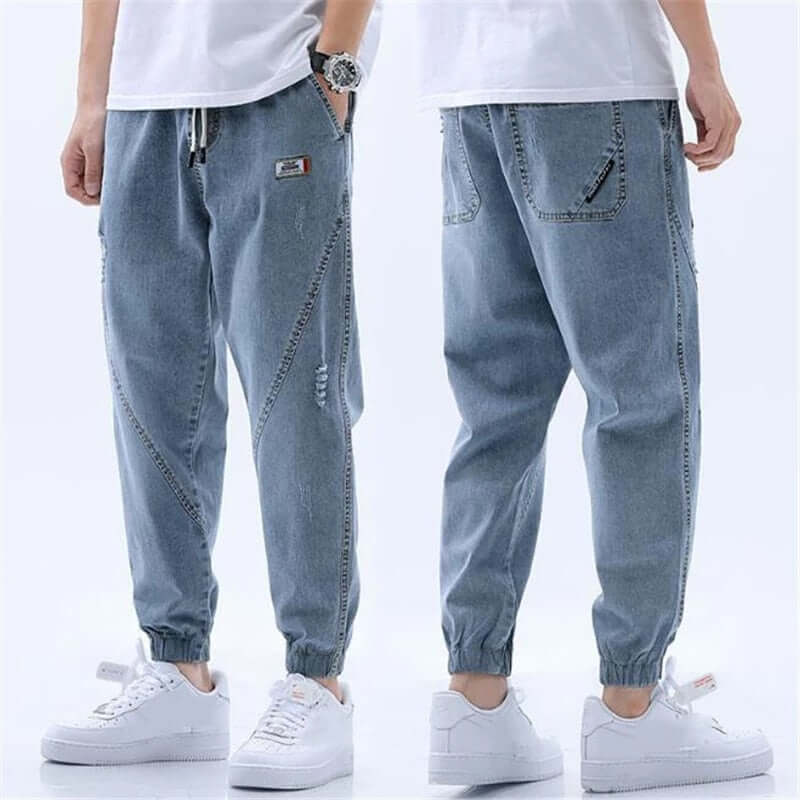 Men's Elasticated Comfort Trousers: Breathable & Stylish
