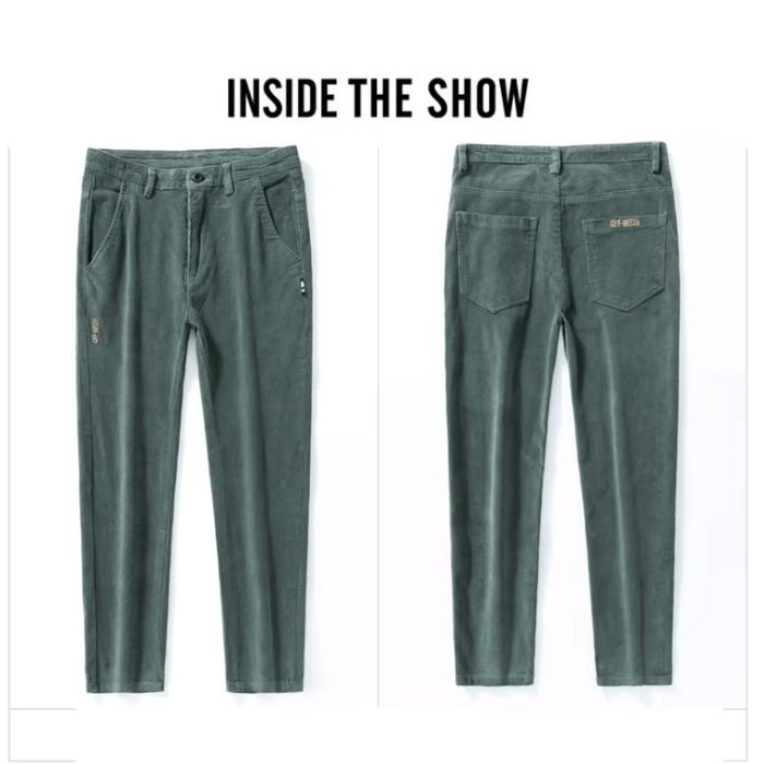 Men's Fleece-Lined Corduroy Pants: Warm Winter Trousers