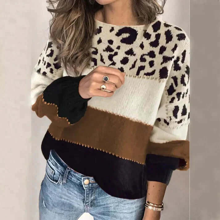 Women's Relaxed Round Neck Knit Sweater