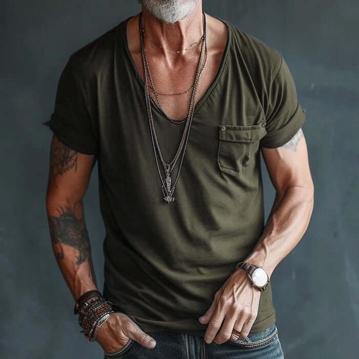 Men's Retro T-Shirt: Relaxed Fit, Vintage Style