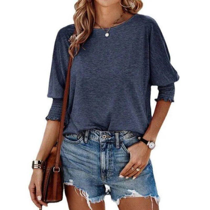Women's Long Sleeve Ribbed Knit Top