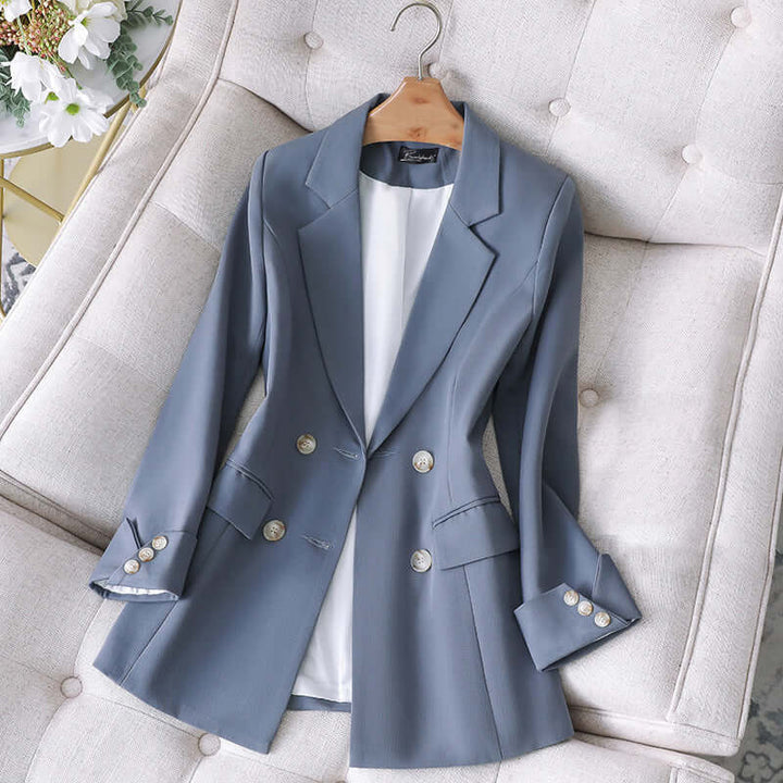 Women's Tailored Blazer: Double-Breasted, Notched Lapel