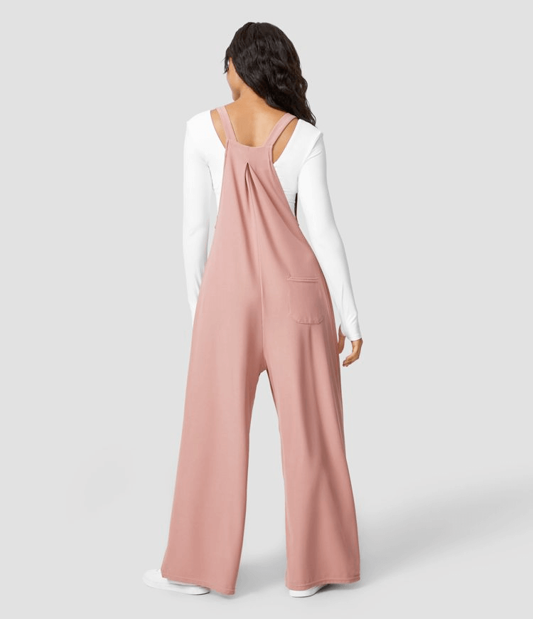 Women's Casual Multi-Pocket Jumpsuit: Stylish & Comfortable