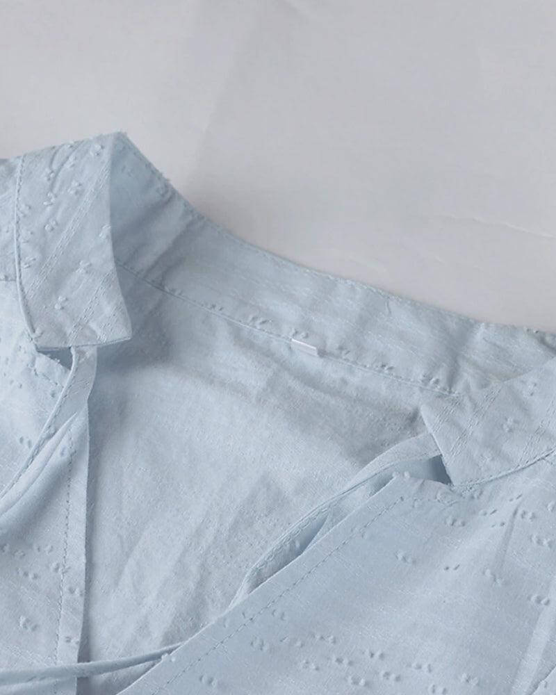 Elegant Women's Long Sleeve Shirt Dress