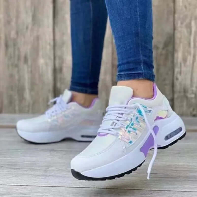 Women's Breathable Lace-Up Casual Sneakers