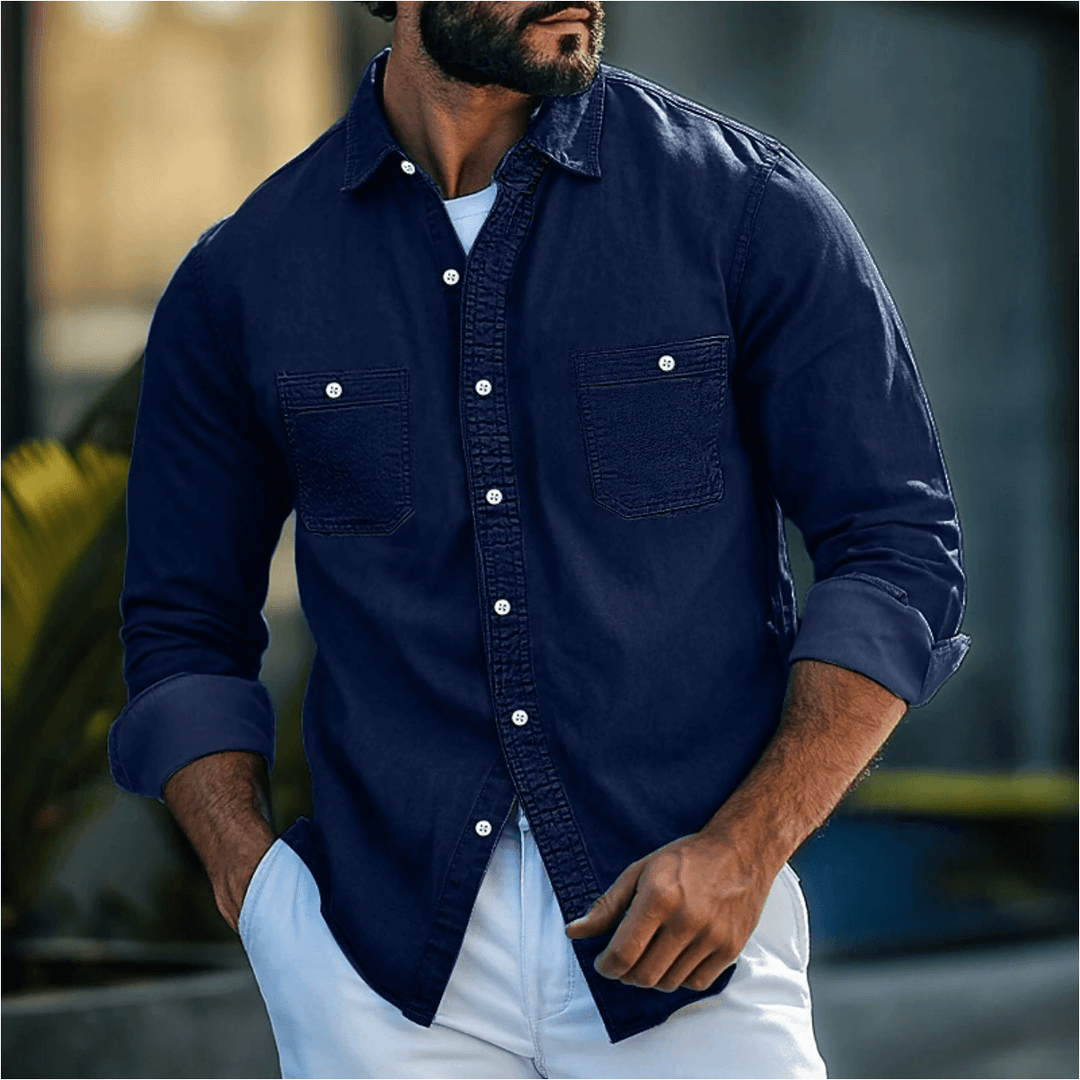 Slim Fit Denim Shirt: Sustainable & Versatile