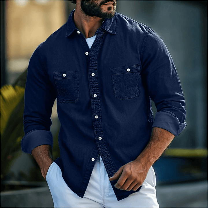 Slim Fit Denim Shirt: Sustainable & Versatile