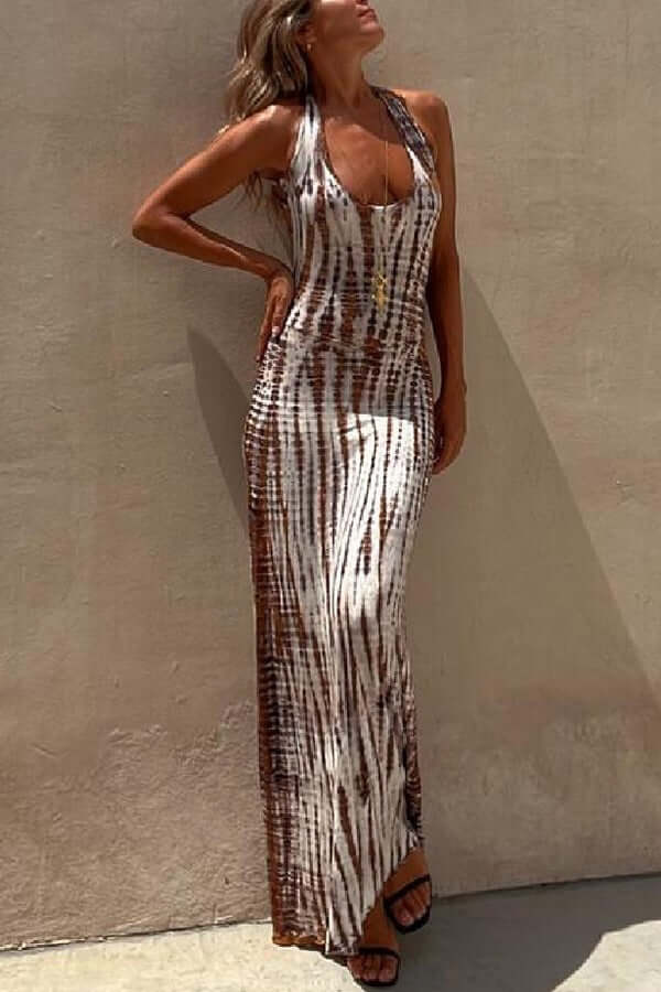 Women's Summer Midi Dress: Long Sleeve, Elegant Fit