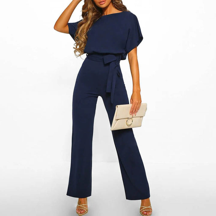 Elegant Long Women's Romper: Wide-Leg Jumpsuit