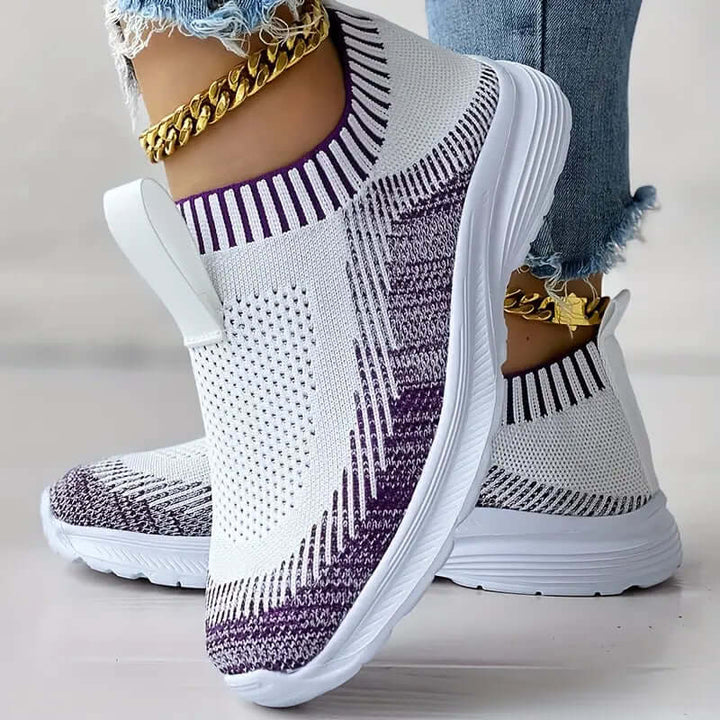 Women's Breathable Knit Slip-On Sneakers