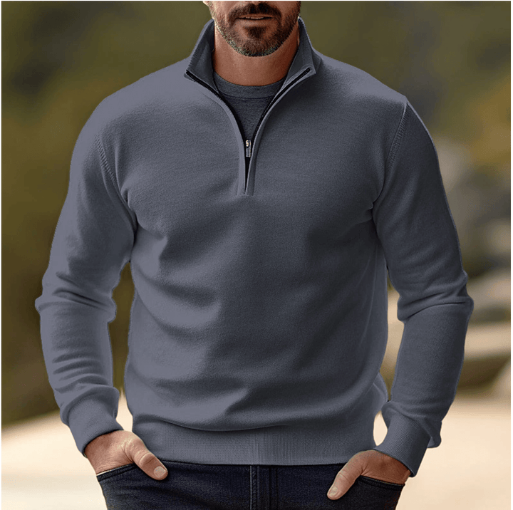 Men"s Casual Half-Zip Knit Sweater