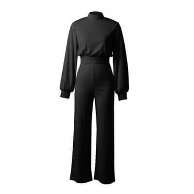 Women's Slim-Fit High Neck Jumpsuit