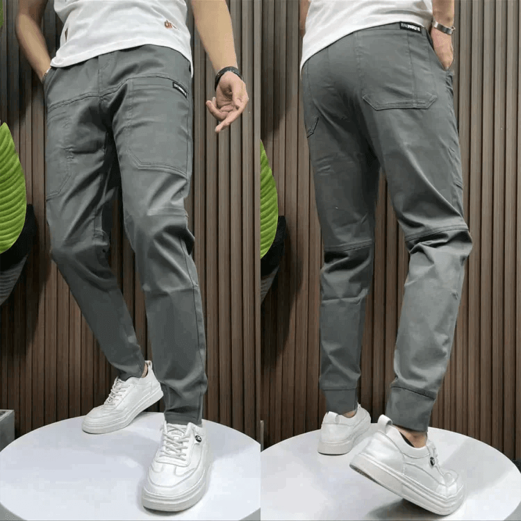 Men's Tapered Joggers: Stretch Fabric, Elastic Waist