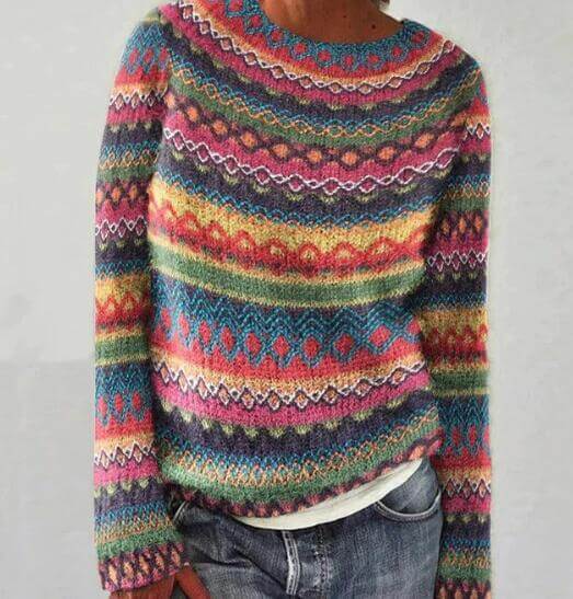 Women's Relaxed-Fit Cozy Sweater: Soft Acrylic Knit