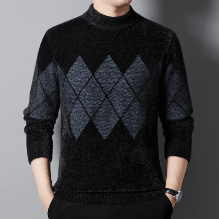Men's Relaxed Fit Knitted Sweater - Cozy & Stylish