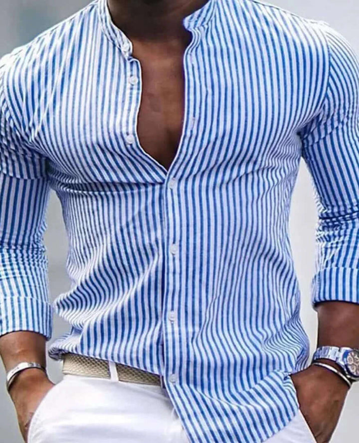 Men's Classic Striped Cotton Shirt