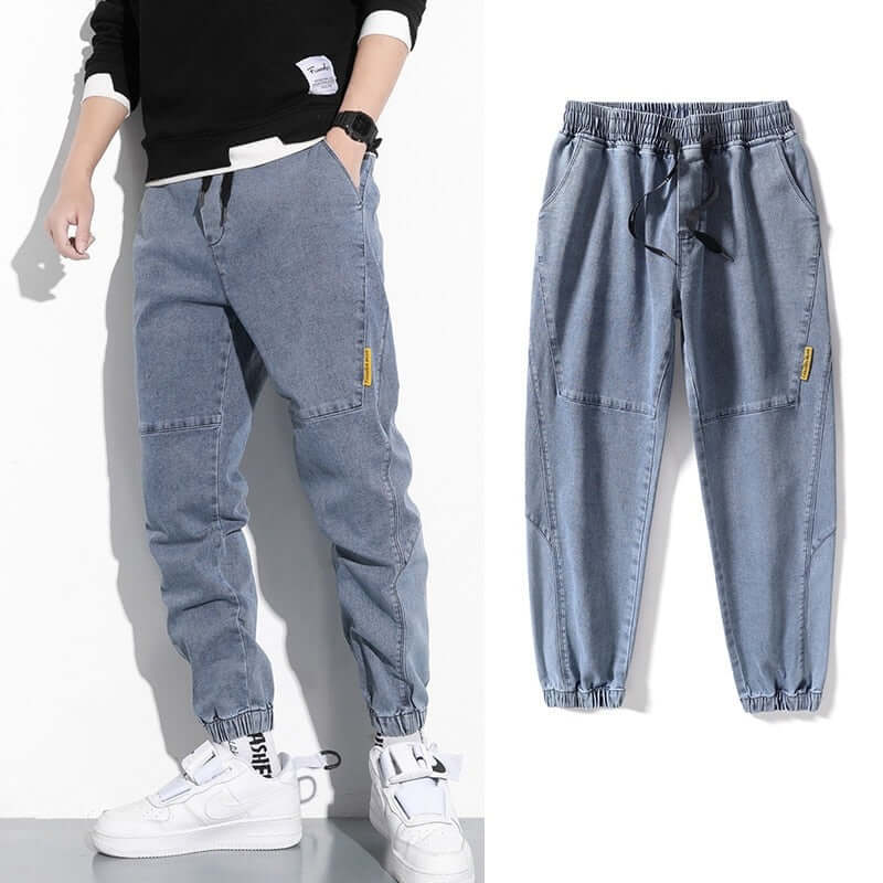 Men's Casual Tapered Joggers with Elastic Waistband