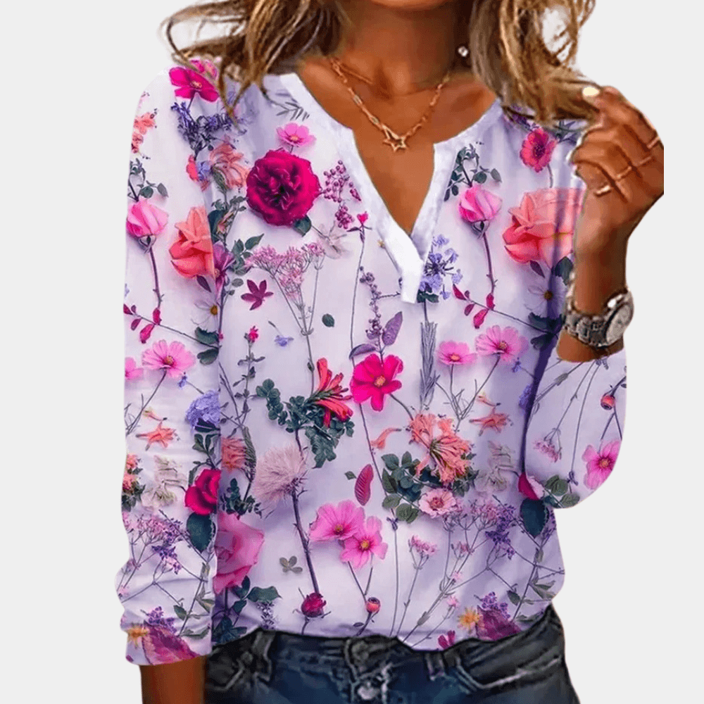 Lightweight Floral Print Women's Blouse