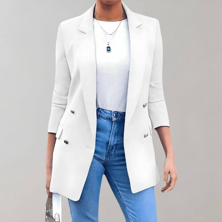 Women's Long Sleeve Lapel Blazer - Tailored Fit